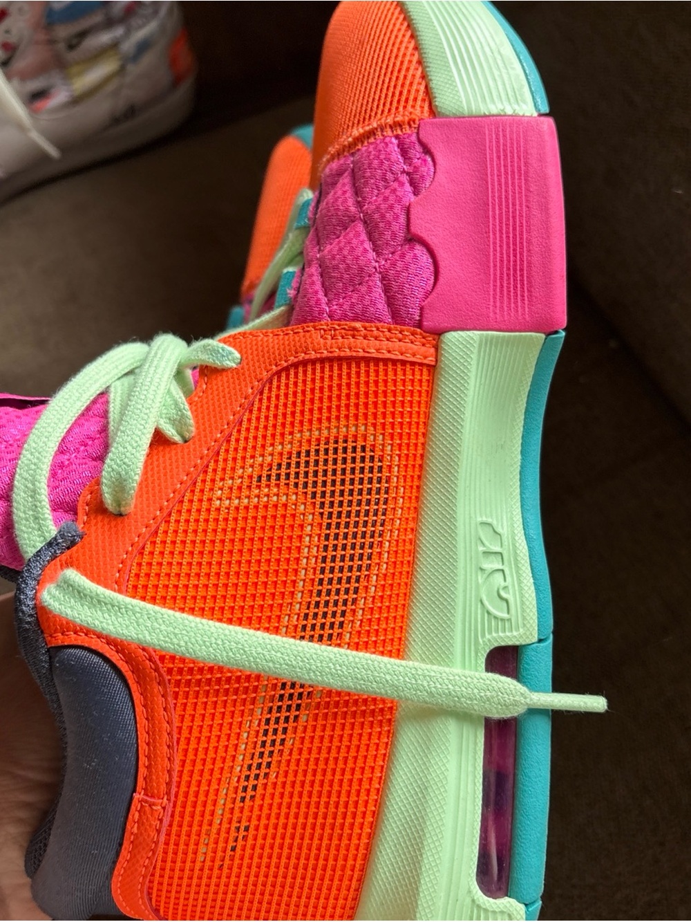 Nike LeBron Witness 8 Total Orange Laser Fuchsia Size 8.5 WORN 1x - Picture 5 of 9